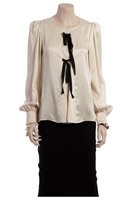 Blouse with Ribbon Ties
