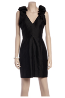 Satin Organza Ruffle Sleeve Dress Satin Organza Ruffle Sleeve Dress