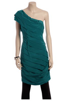 Pleated One Shoulder Dress